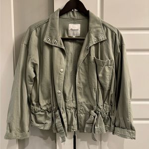 Madewell Womens Military Jacket Sage Green Sage Size S
